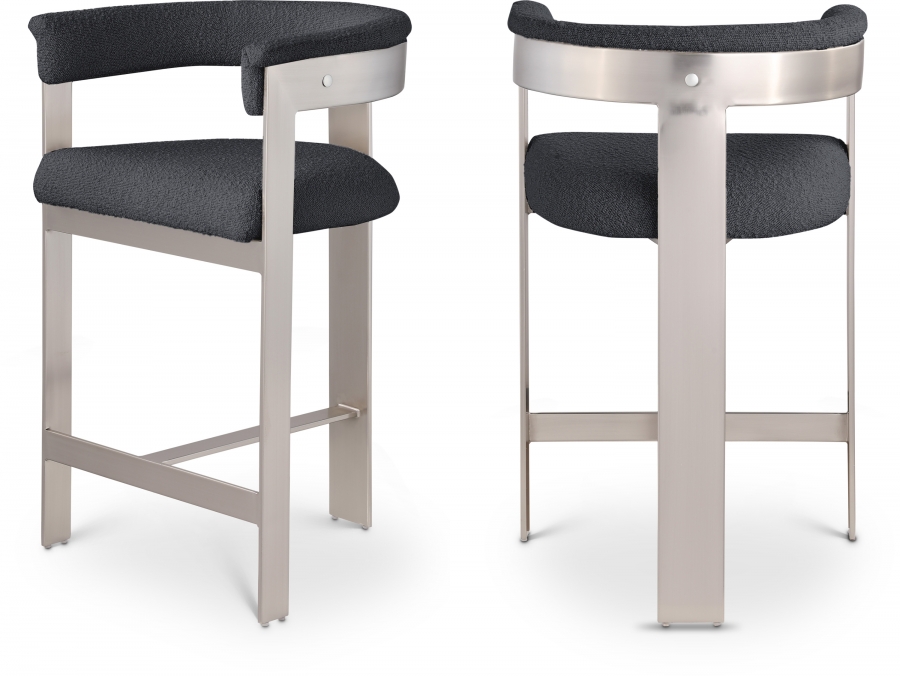 Romeo Boucle Fabric Bar / Counter Stools