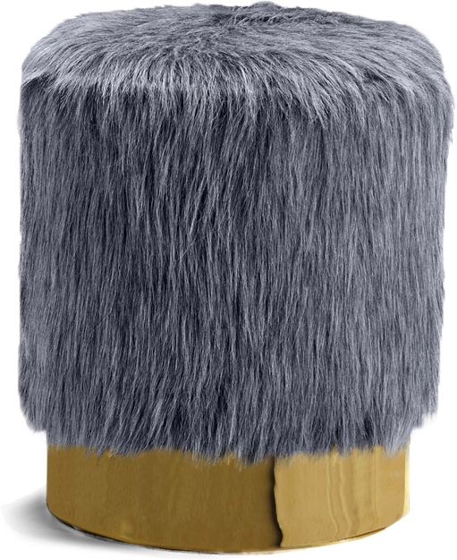 Joy Faux Fur Ottoman | Stool