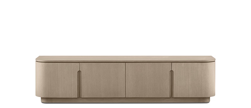 Isador Media Console – Red oak