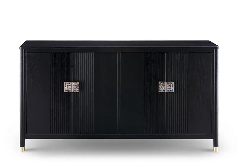 Solid Wood Media Console - Red Oak
