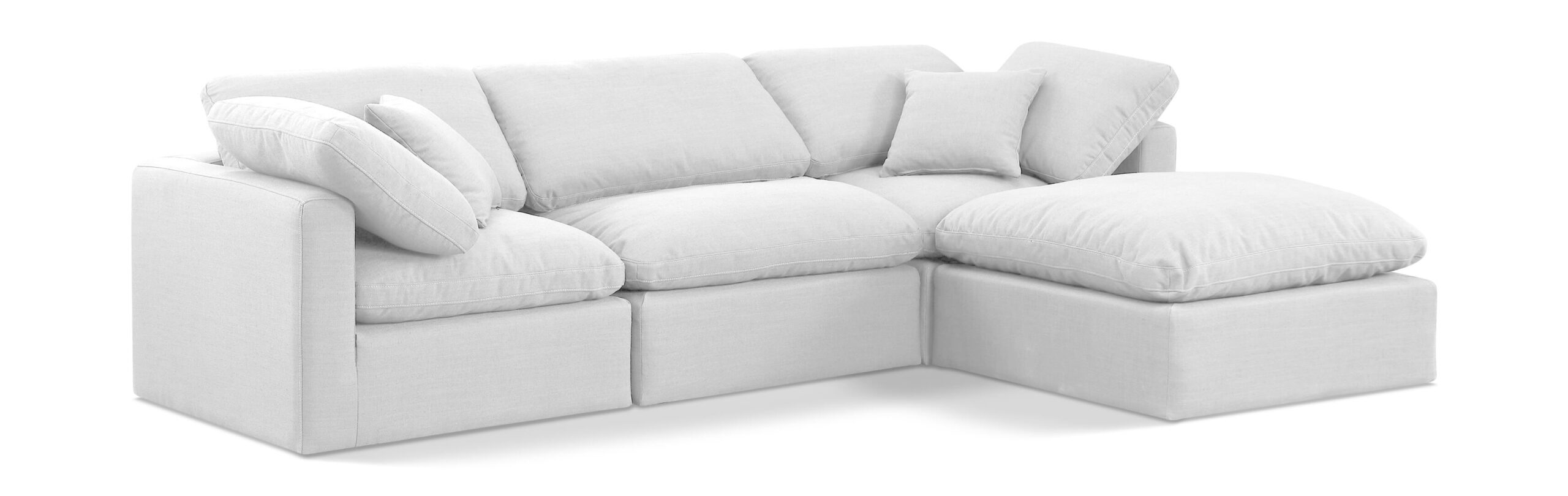 Linen Textured Fabric Sectional
