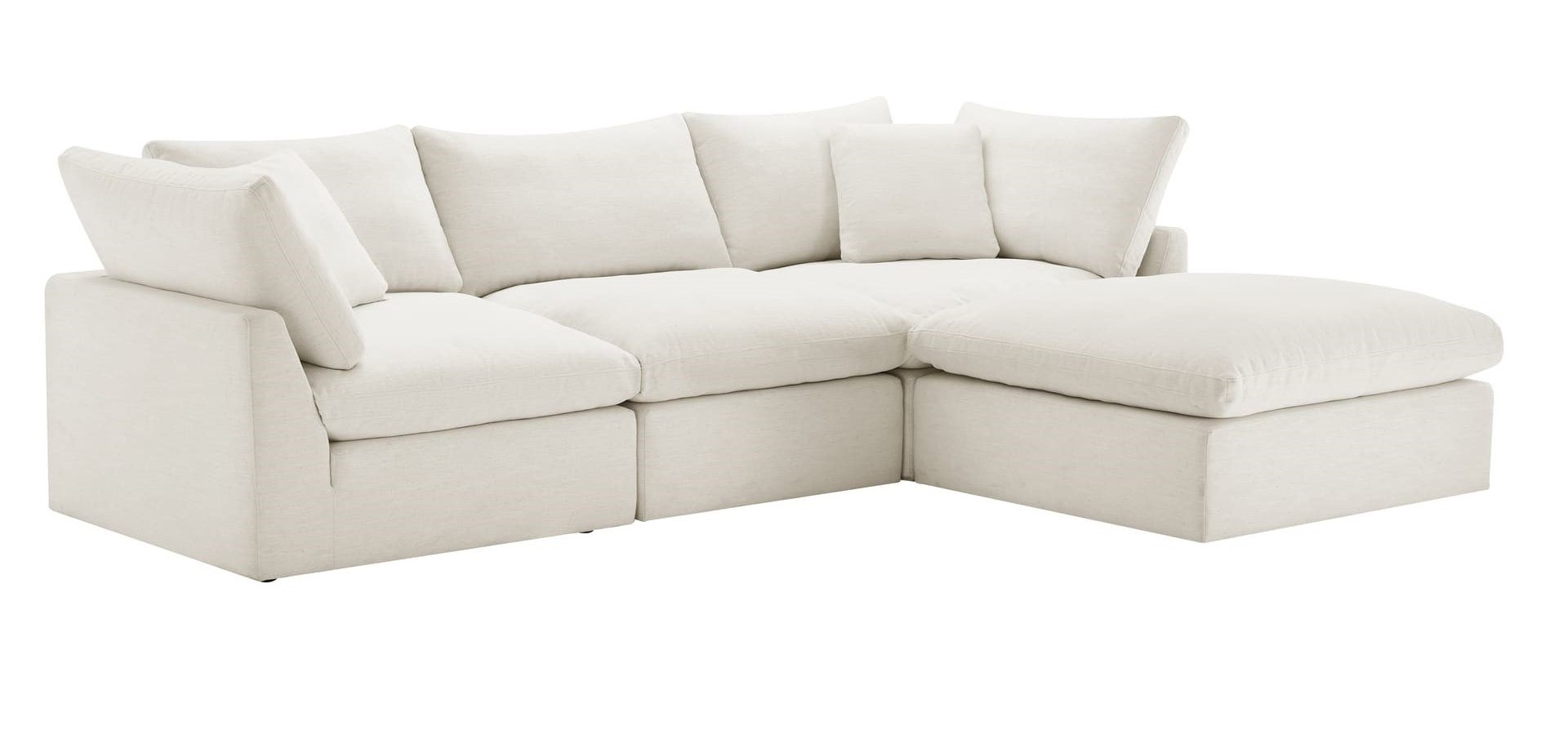 Hilton Modular 3-pc Sofa With Ottoman