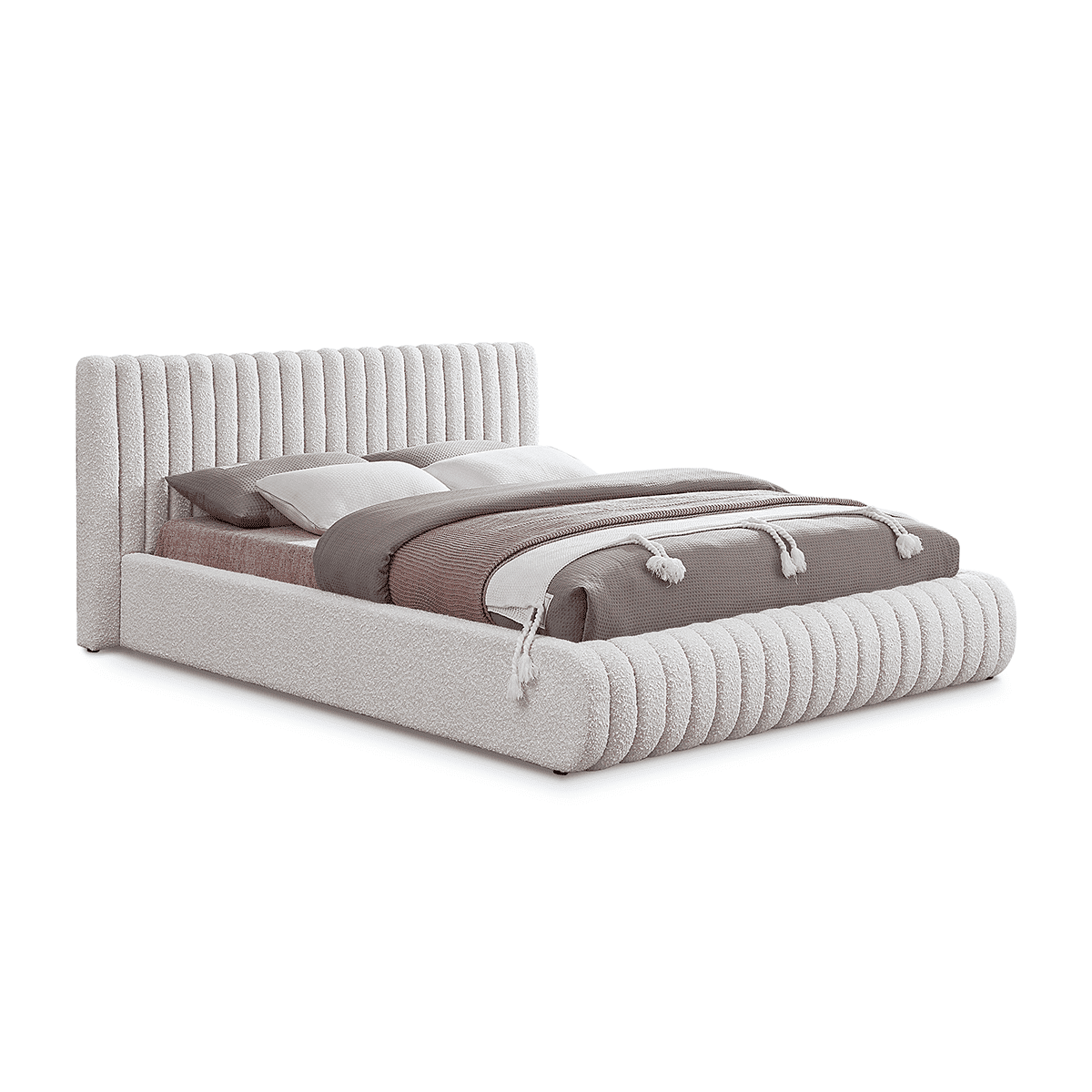 Nash Boucle Fabric Bed