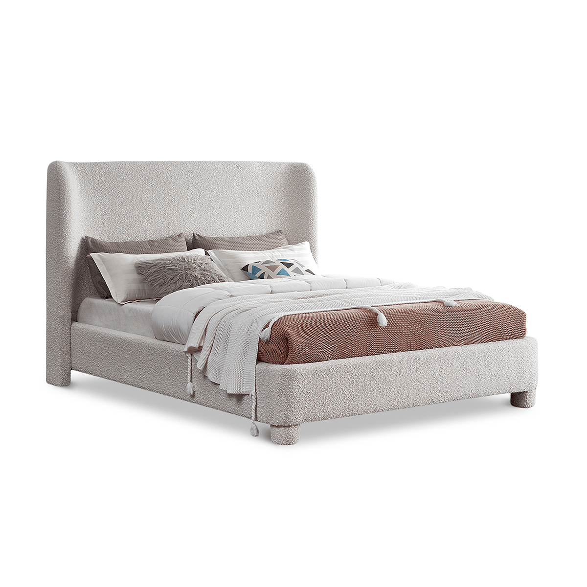 Penny Boucle Fabric Bed